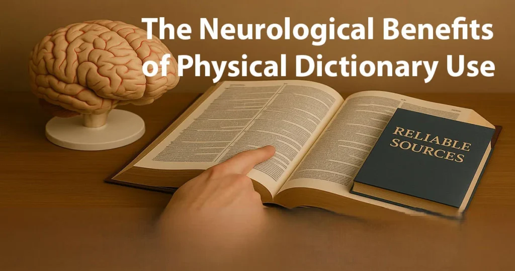 The Neurological Benefits of Physical Dictionary Use